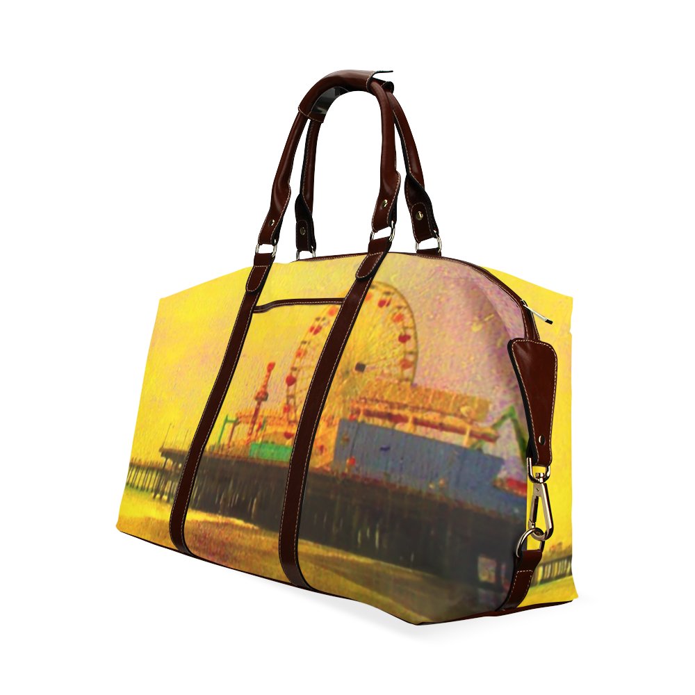 Yellow Purple Santa Monica Pier Classic Travel Bag (Model 1643) Remake
