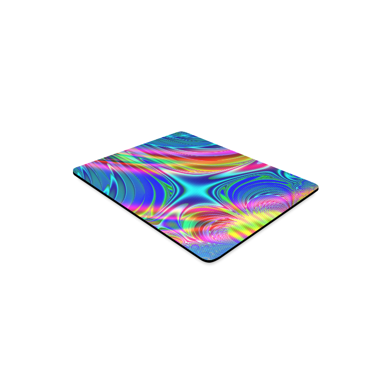 Rainbow Splash Fractal Rectangle Mousepad