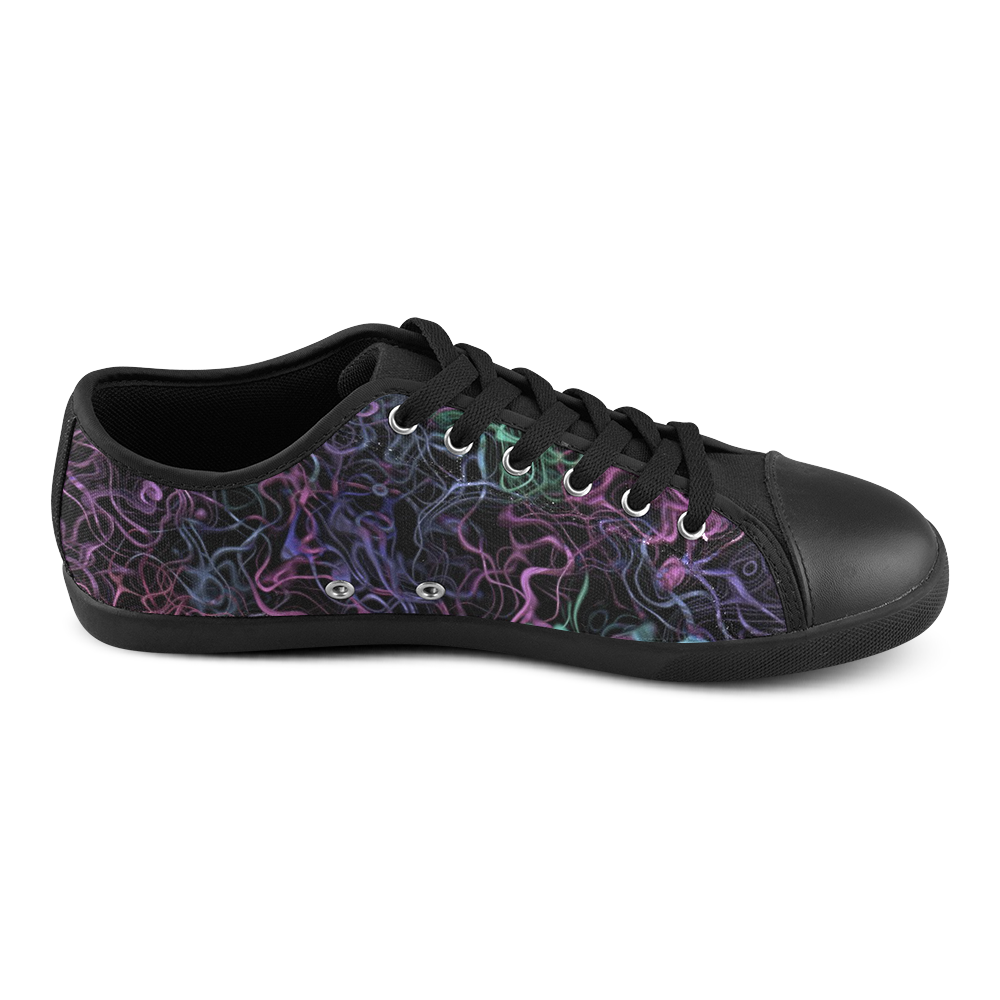 abstract fibers 2 Canvas Shoes for Women/Large Size (Model 016)