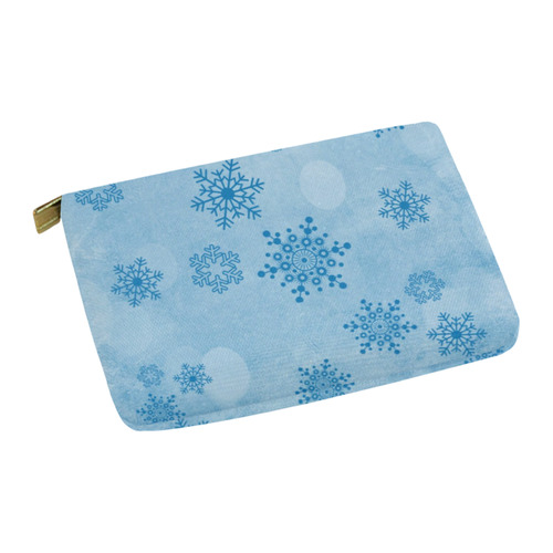 Winter bokeh, blue Carry-All Pouch 12.5''x8.5''