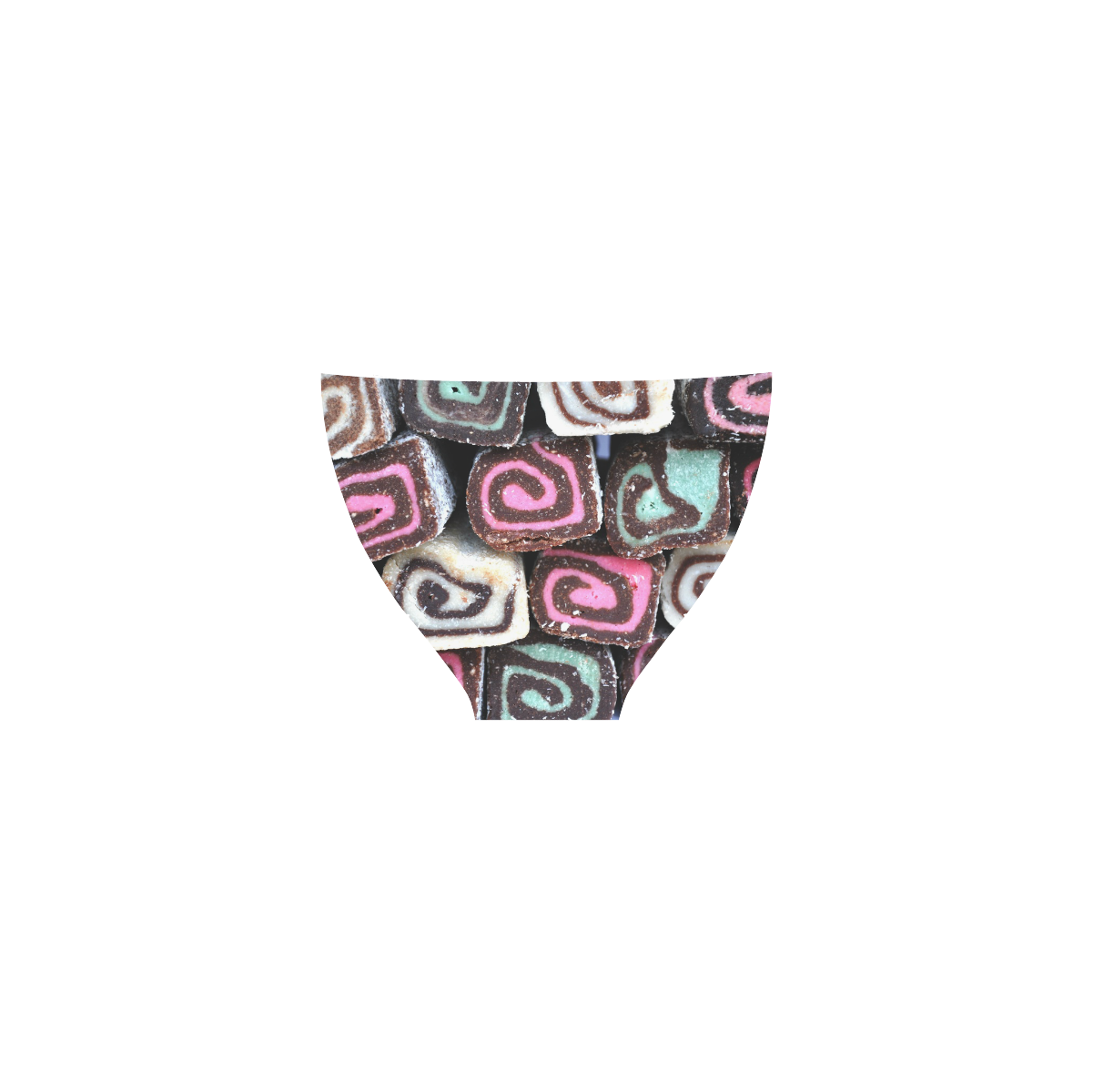 Candy Coconut Roll Pattern Custom Bikini Swimsuit (Model S01)