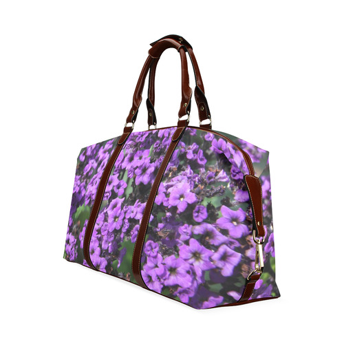 Purple Flowers Classic Travel Bag (Model 1643) Remake