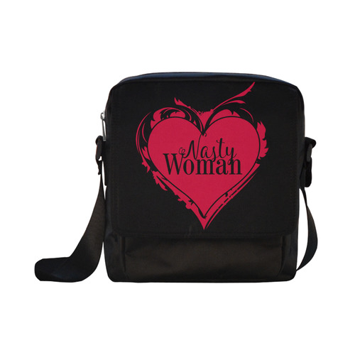NASTY WOMAN ART HEART for powerwomen Crossbody Nylon Bags (Model 1633)