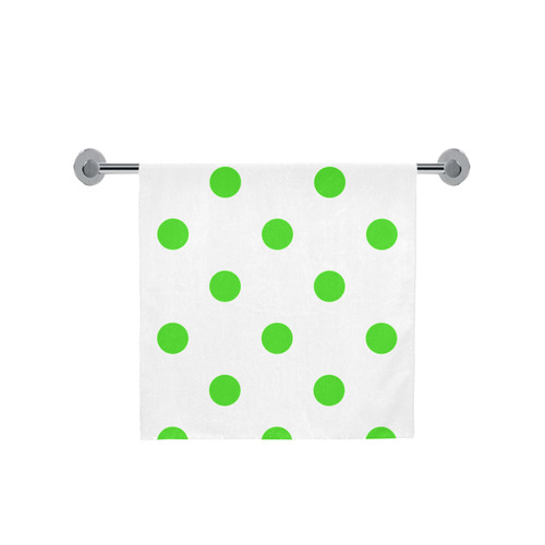 Vintage artistic towel. Luxury art series with green and white Dots / for fashion lady Bath Towel 30"x56"
