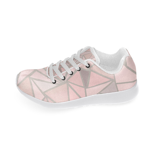 Rose Gold Stained Glass Women’s Running Shoes (Model 020)