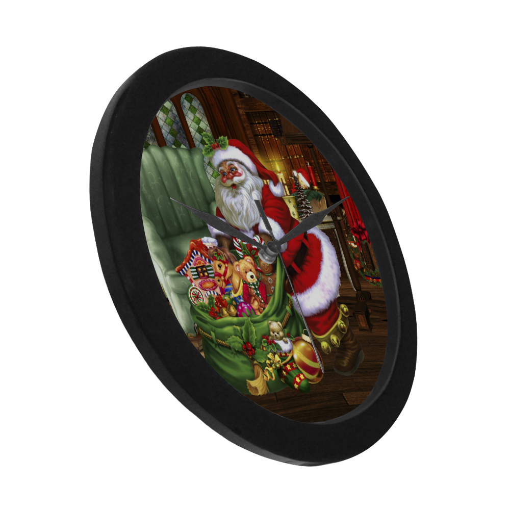 Santa Claus brings the gifts to you Circular Plastic Wall clock
