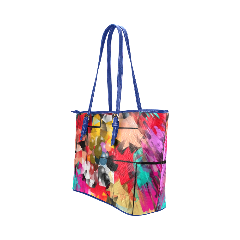 New World by Artdream Leather Tote Bag/Small (Model 1651)