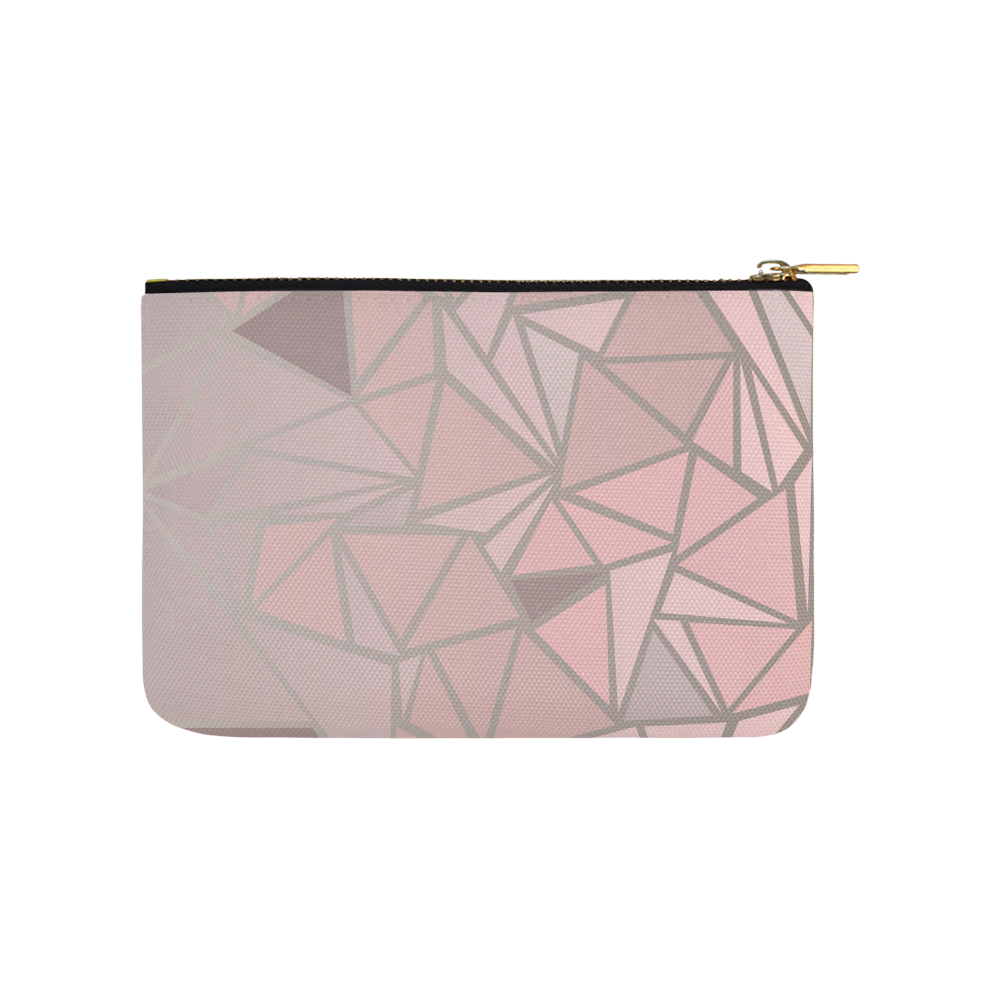 Rose Gold Stained Glass Carry-All Pouch 9.5''x6''