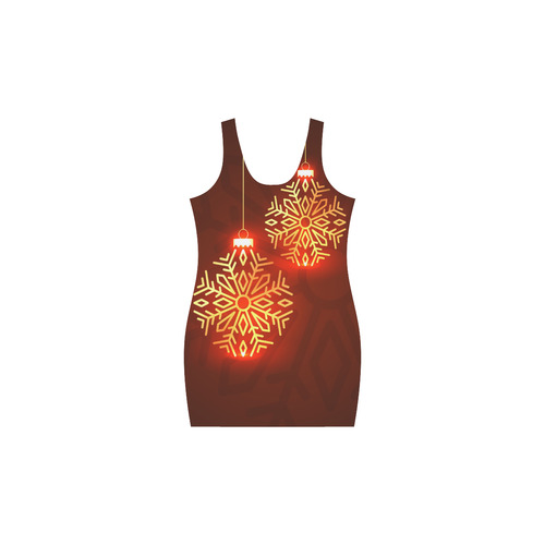 Beautiful Red Gold Christmas Ornaments Medea Vest Dress (Model D06)