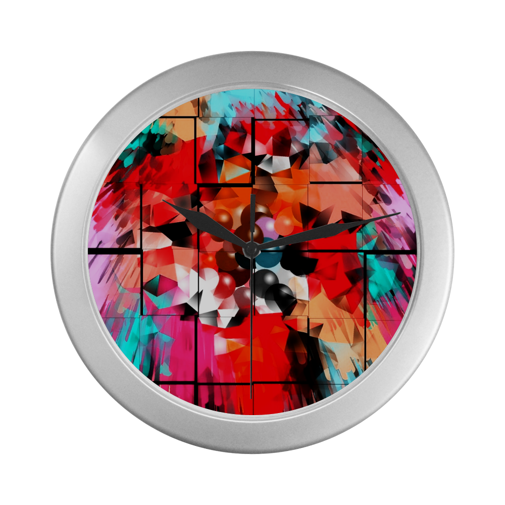 New World by Artdream Silver Color Wall Clock