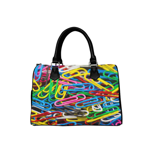 Colorful Paper Clips Boston Handbag (Model 1621)