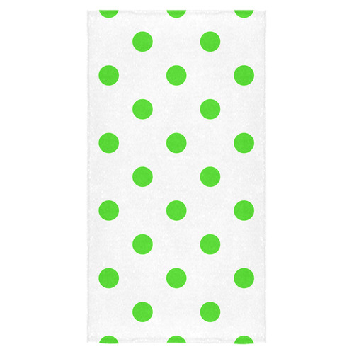 Vintage artistic towel. Luxury art series with green and white Dots / for fashion lady Bath Towel 30"x56"