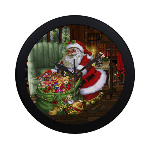 Santa Claus brings the gifts to you Circular Plastic Wall clock