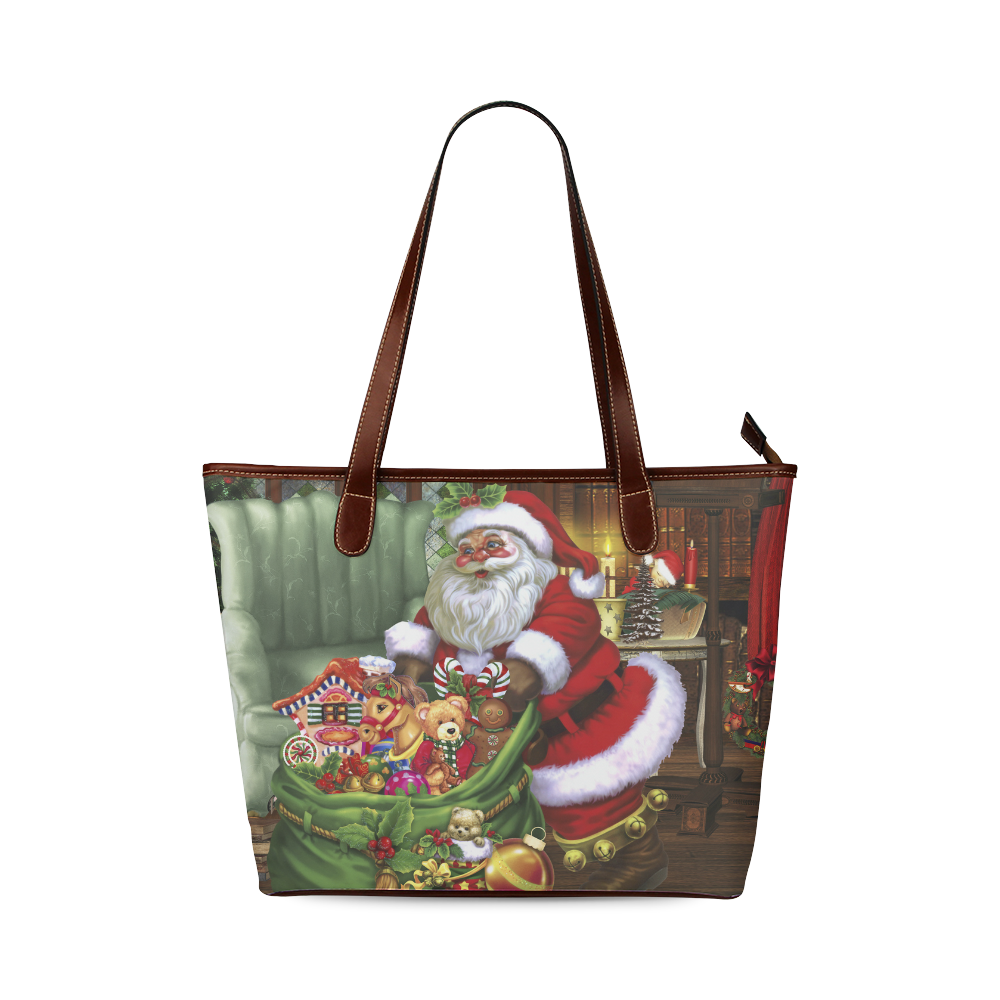Santa Claus brings the gifts to you Shoulder Tote Bag (Model 1646) | ID ...