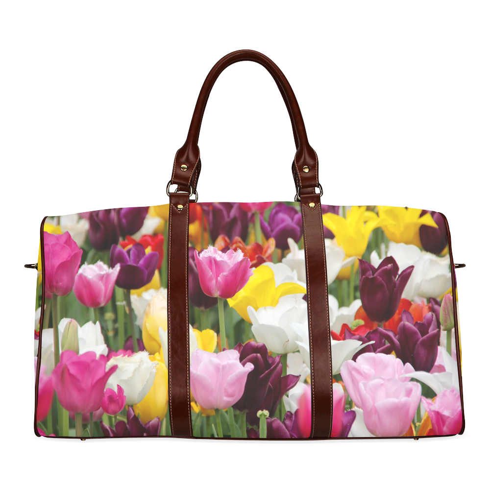 Pretty Spring Tulips Waterproof Travel Bag/Small (Model 1639)