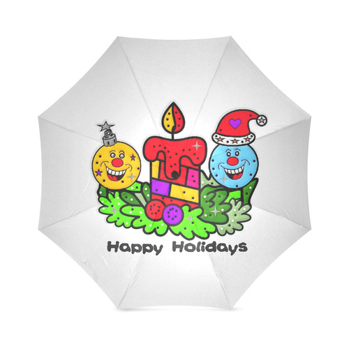 Happy Christmas Balls by Popart Lover Foldable Umbrella (Model U01)