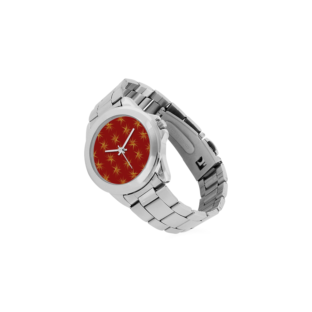 RED SPARKLES Unisex Stainless Steel Watch(Model 103)