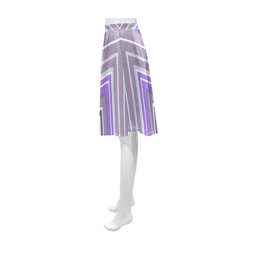 Purple Chevron Pattern Athena Women's Short Skirt (Model D15)