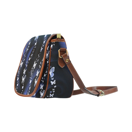 Blue Butterflies Saddle Bag/Small (Model 1649) Full Customization