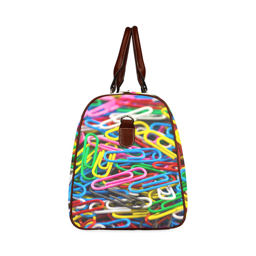 Colorful Paper Clips Waterproof Travel Bag/Large (Model 1639)