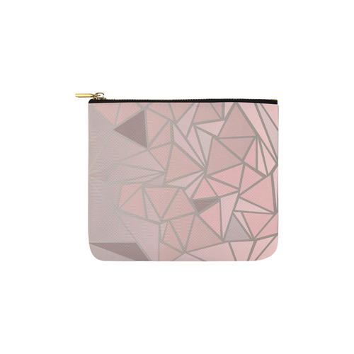 Rose Gold Stained Glass Carry-All Pouch 6''x5''