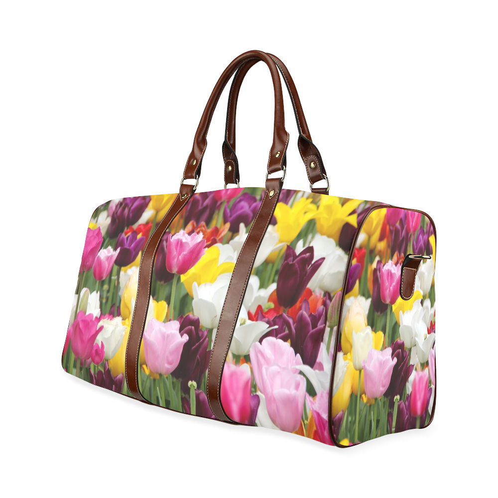 Pretty Spring Tulips Waterproof Travel Bag/Small (Model 1639)