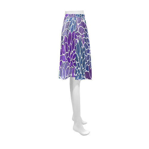 Floral Abstract-22 Athena Women's Short Skirt (Model D15)