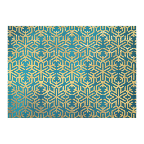 Snowflakes pattern 04 Cotton Linen Tablecloth 60"x 84"