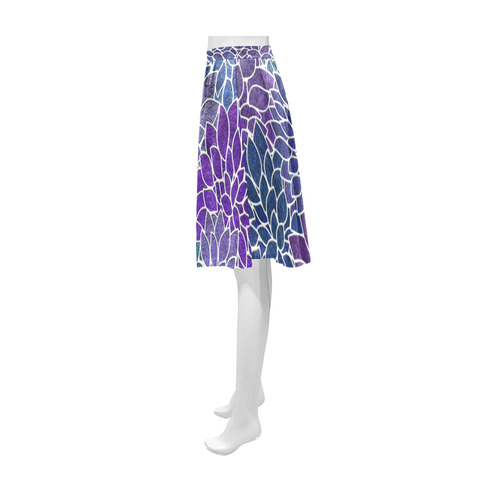 Floral Abstract-22 Athena Women's Short Skirt (Model D15)