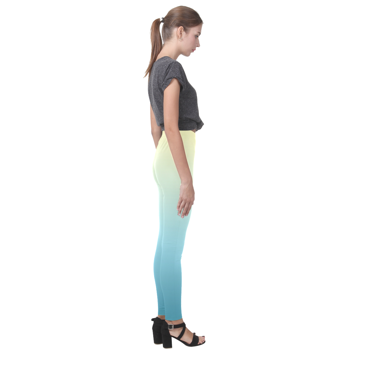Pastels Ombre Graduated Color Cassandra Women's Leggings (Model L01)
