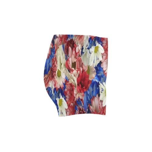 Red White Blue Flora Briseis Skinny Shorts (Model L04)