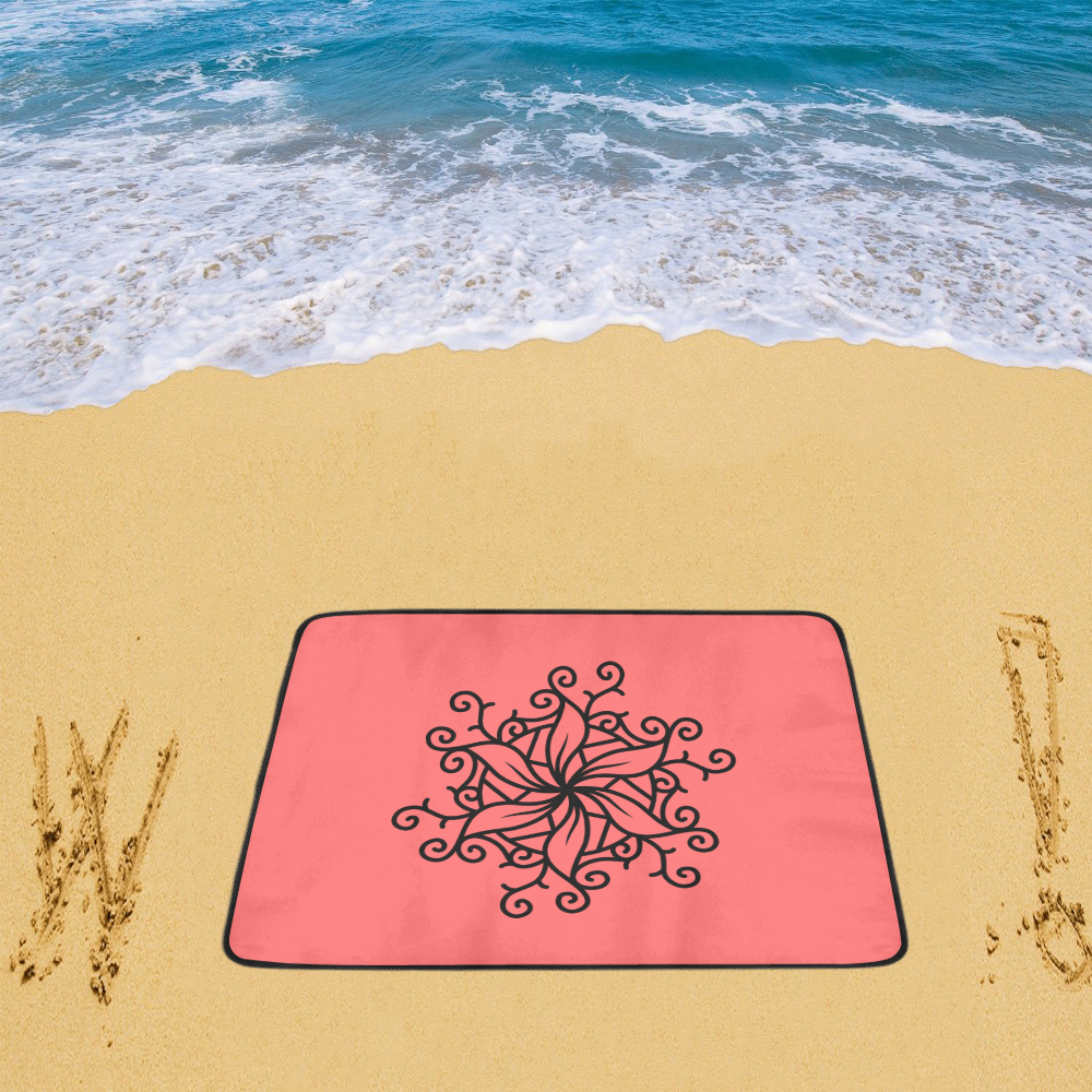 Designers beach mat with mandala art. New art in shop! Beach Mat 78"x 60"