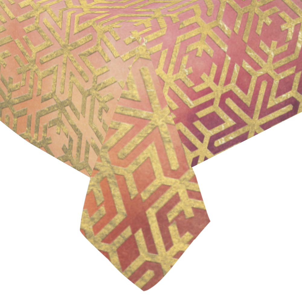 Snowflakes pattern 05 Cotton Linen Tablecloth 60"x 84"