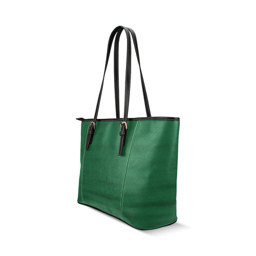 Green Water Leather Tote Bag/Large (Model 1640)