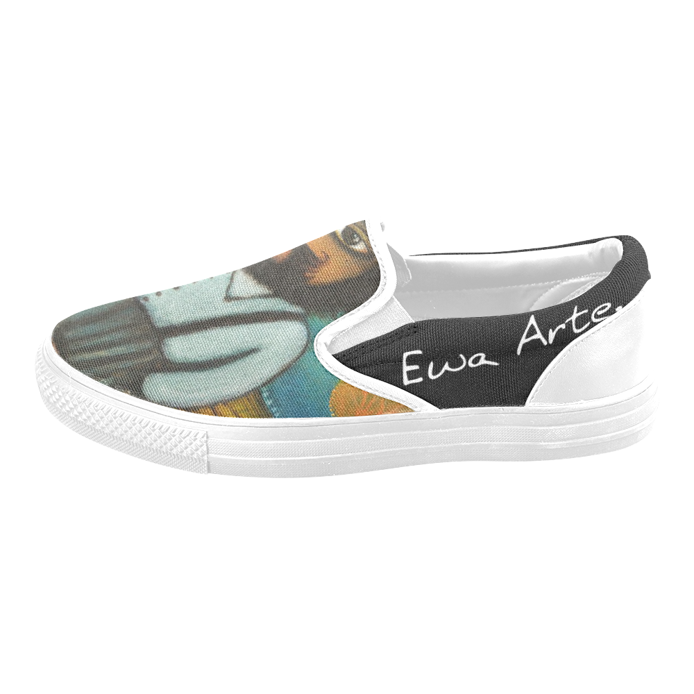 Man on the Field. Ewa Arte Slip-on Canvas Shoes for Men/Large Size (Model 019)