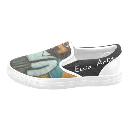 Man on the Field. Ewa Arte Slip-on Canvas Shoes for Men/Large Size (Model 019)