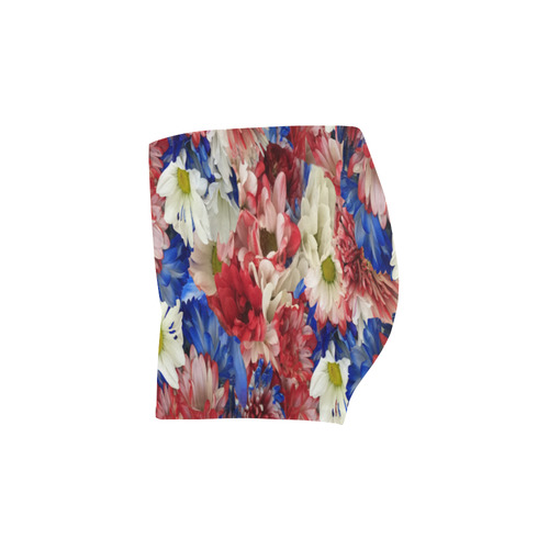 Red White Blue Flora Briseis Skinny Shorts (Model L04)