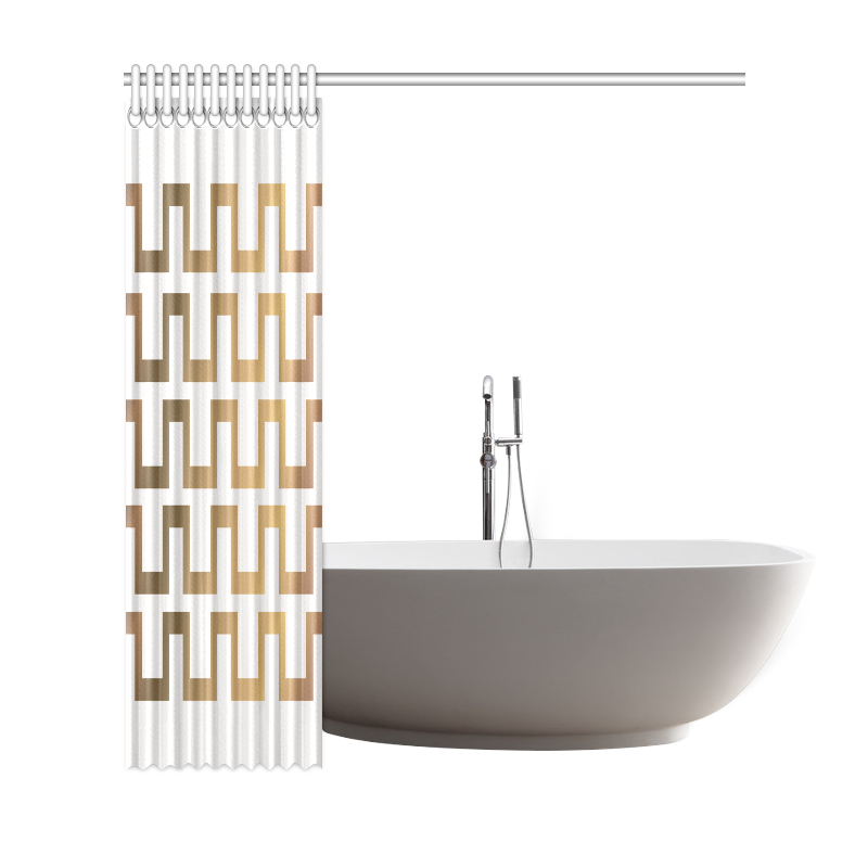 Bathroom designers curtains : gold zig-zag Edition 2016 Shower Curtain 69"x72"