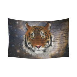 An abstract magnificent tiger Cotton Linen Wall Tapestry 90"x 60"