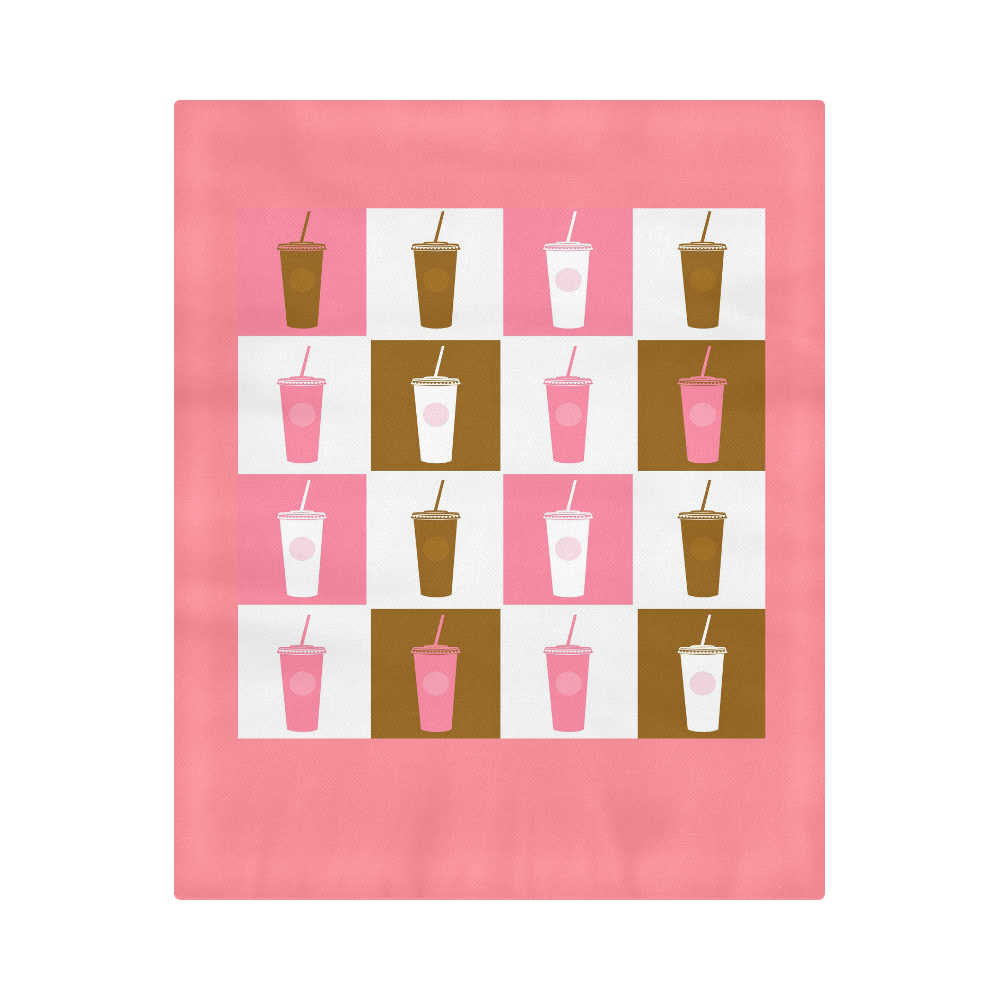 New in Shop : exclusive designers Cocktail edition : pink brown / Duvet cover Duvet Cover 86"x70" ( All-over-print)
