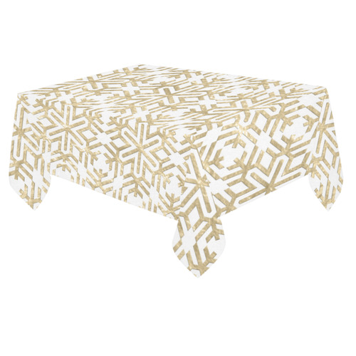 Snowflakes pattern 03 Cotton Linen Tablecloth 60"x 84"