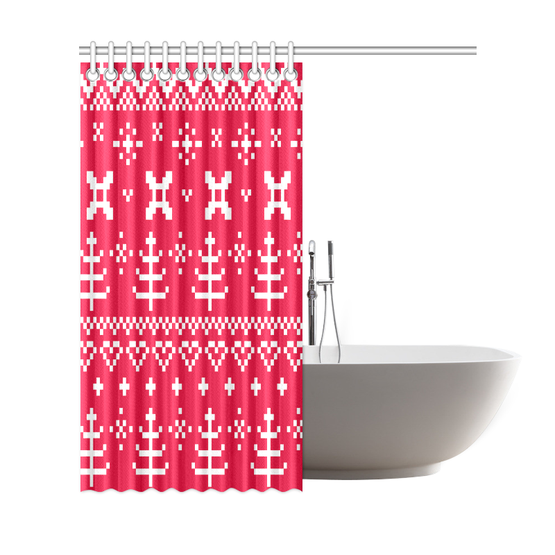 New in shop! Designers exclusive folk hand-drawn Art Shower Curtain 69"x72"