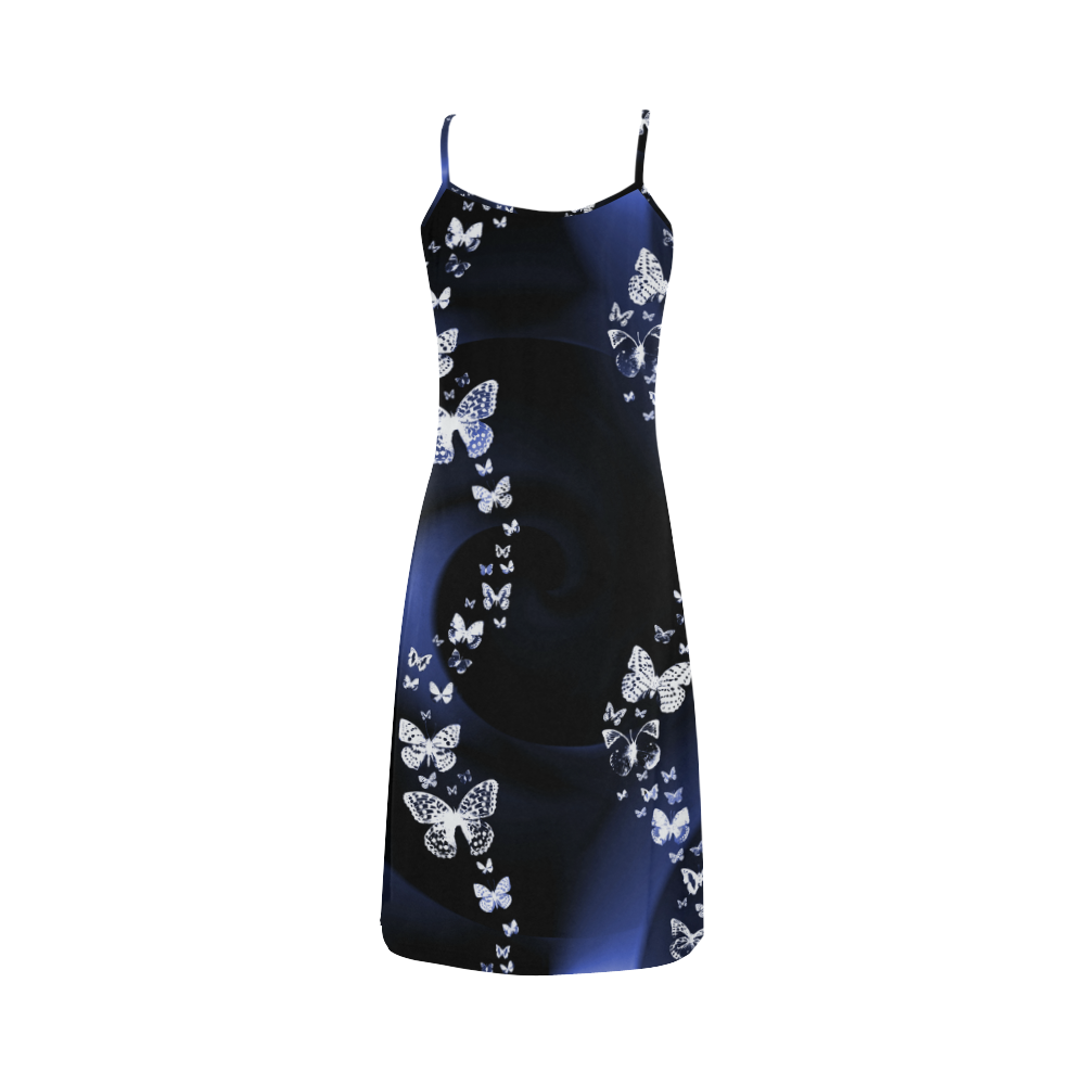 Blue Butterflies Alcestis Slip Dress (Model D05)