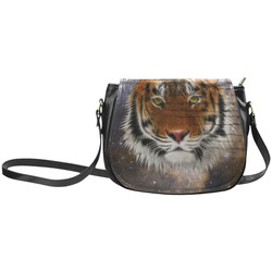 An abstract magnificent tiger Classic Saddle Bag/Large (Model 1648)