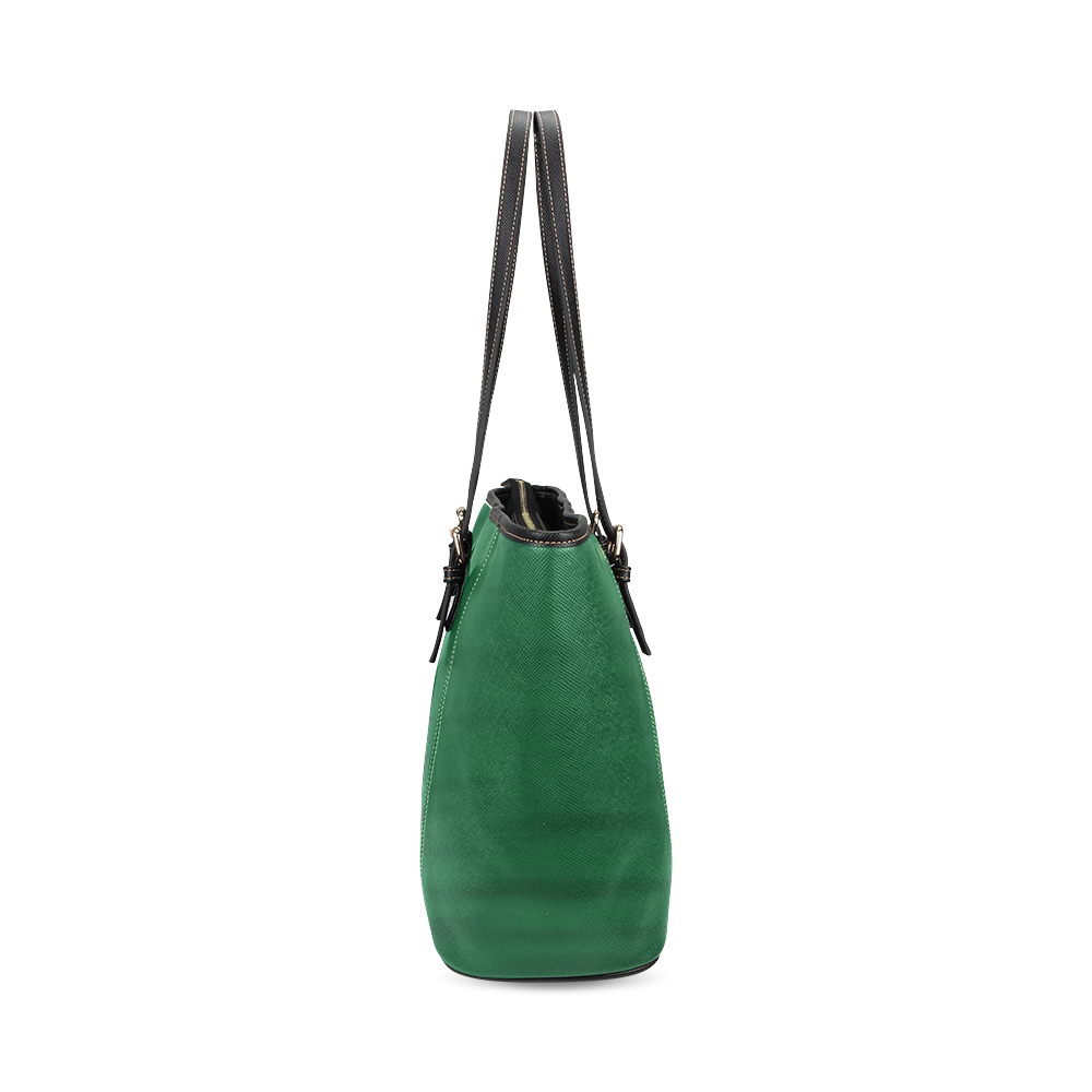 Green Water Leather Tote Bag/Large (Model 1640)