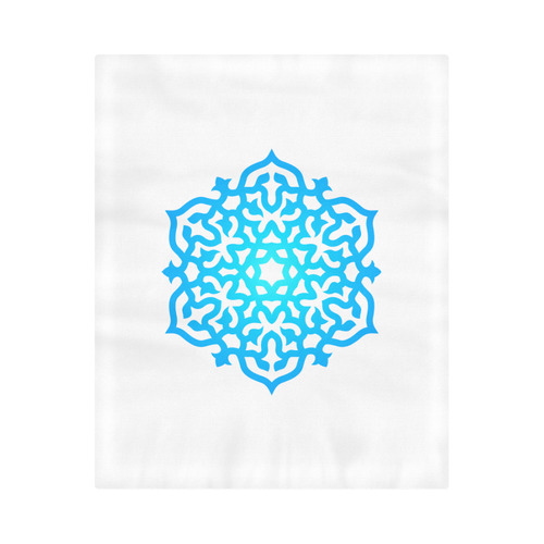 Original hand-drawn mandala duvet cover : blue Duvet Cover 86"x70" ( All-over-print)