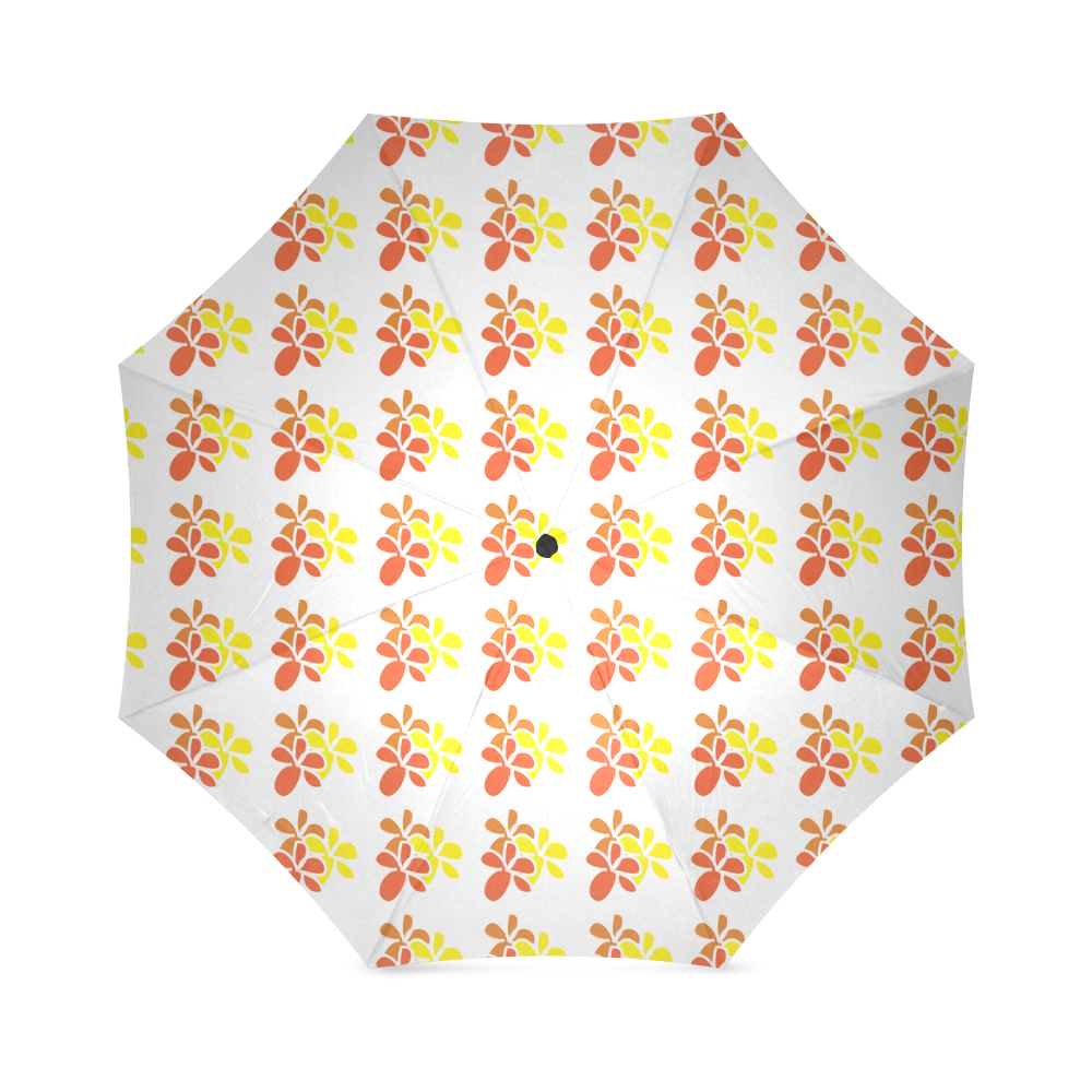 Orange Yellow Flower Petals Foldable Umbrella (Model U01)