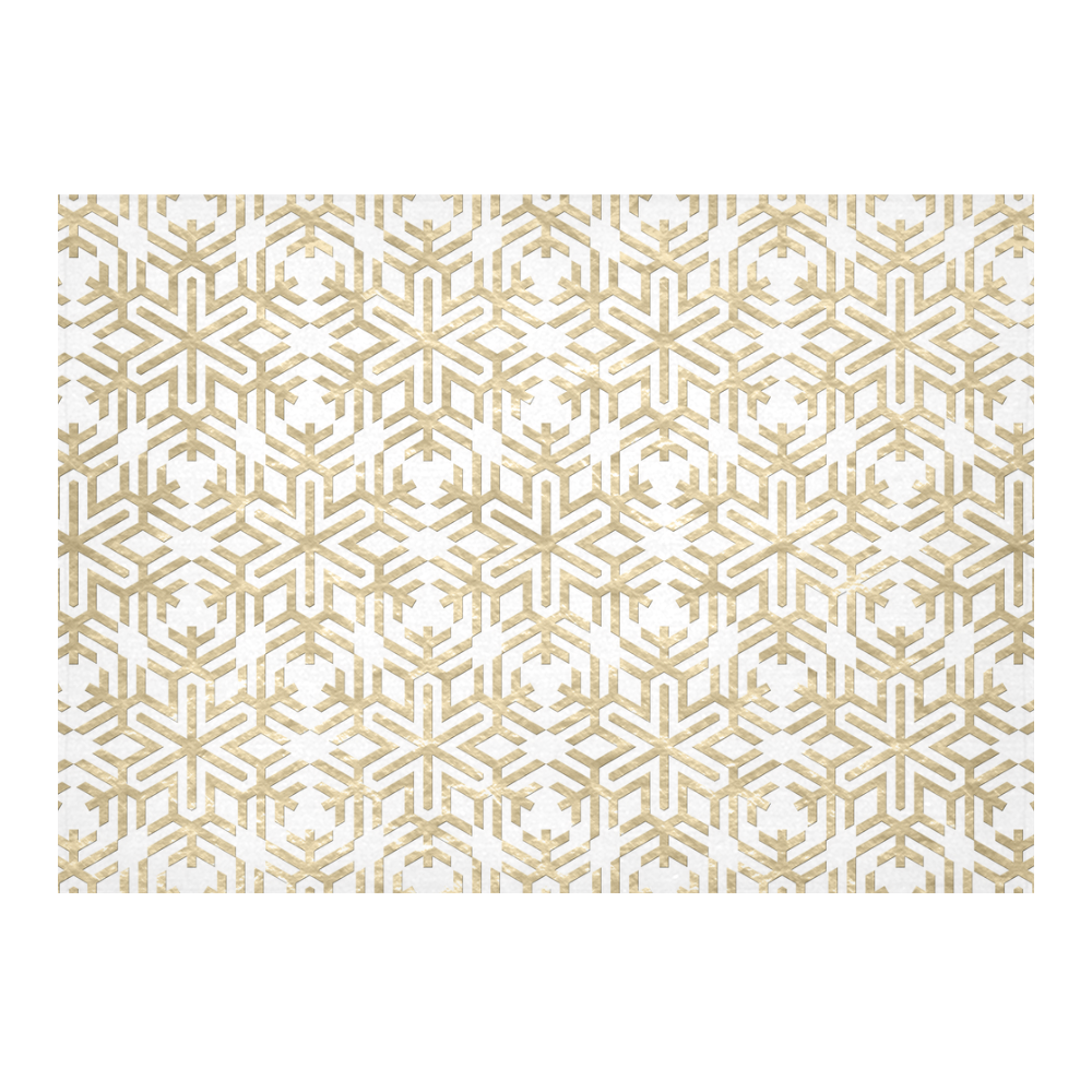 Snowflakes pattern 03 Cotton Linen Tablecloth 60"x 84"