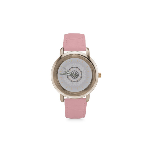 New watches in Shop : Mandala-art hand-drawn series Women's Rose Gold Leather Strap Watch(Model 201)