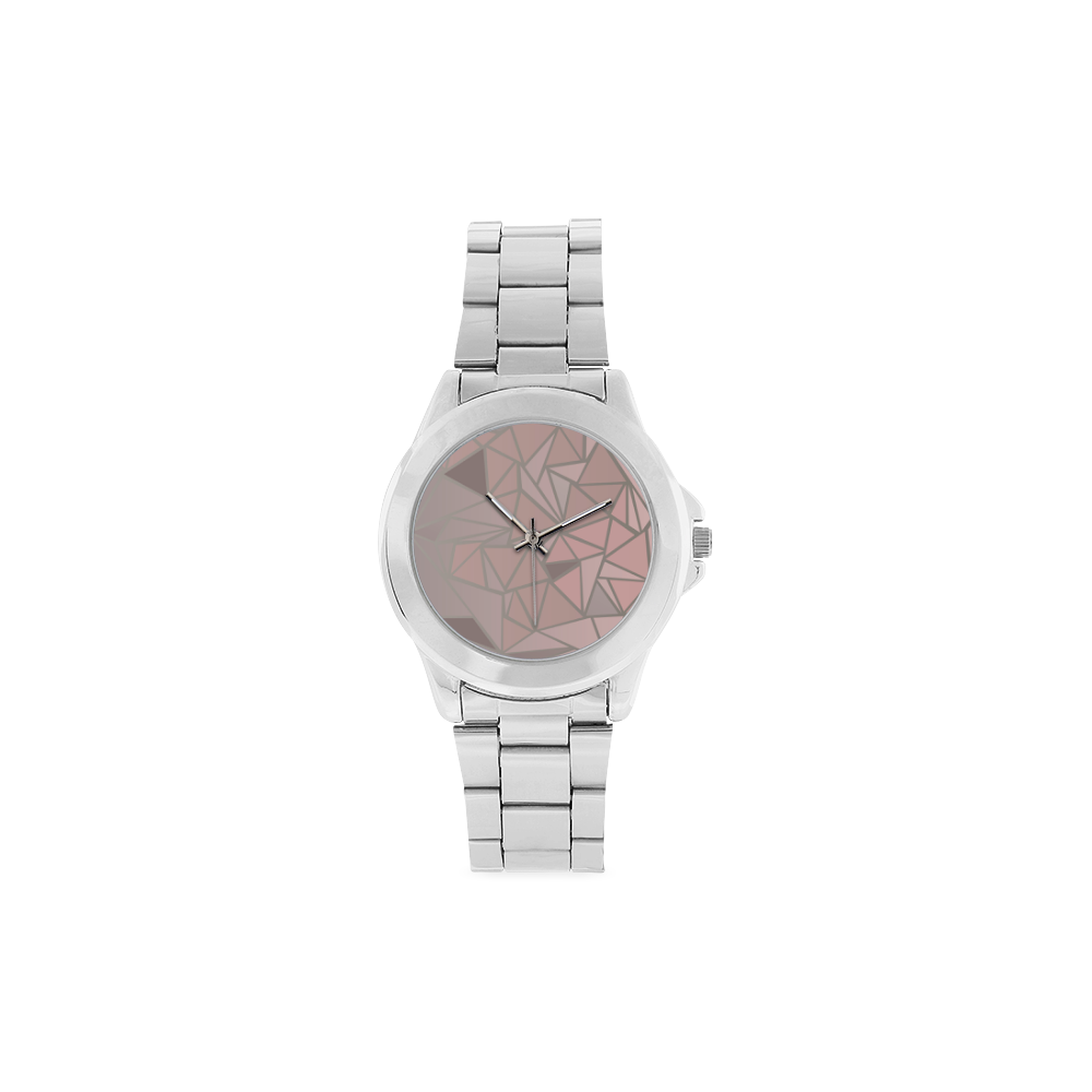 Rose Gold Stained Glass Unisex Stainless Steel Watch(Model 103)
